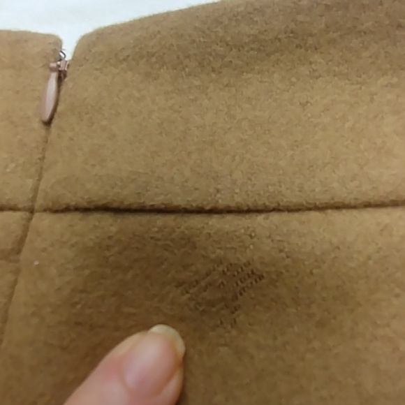 J. Crew wool camel colored lined mini skirt - Picture 7 of 8